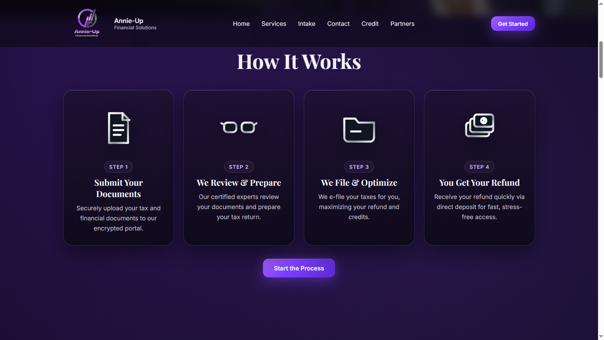 Annie-Up process section preview